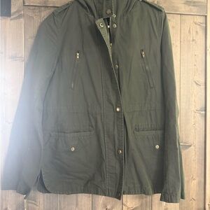 Love Tree Olive Green Zip-Up Jacket